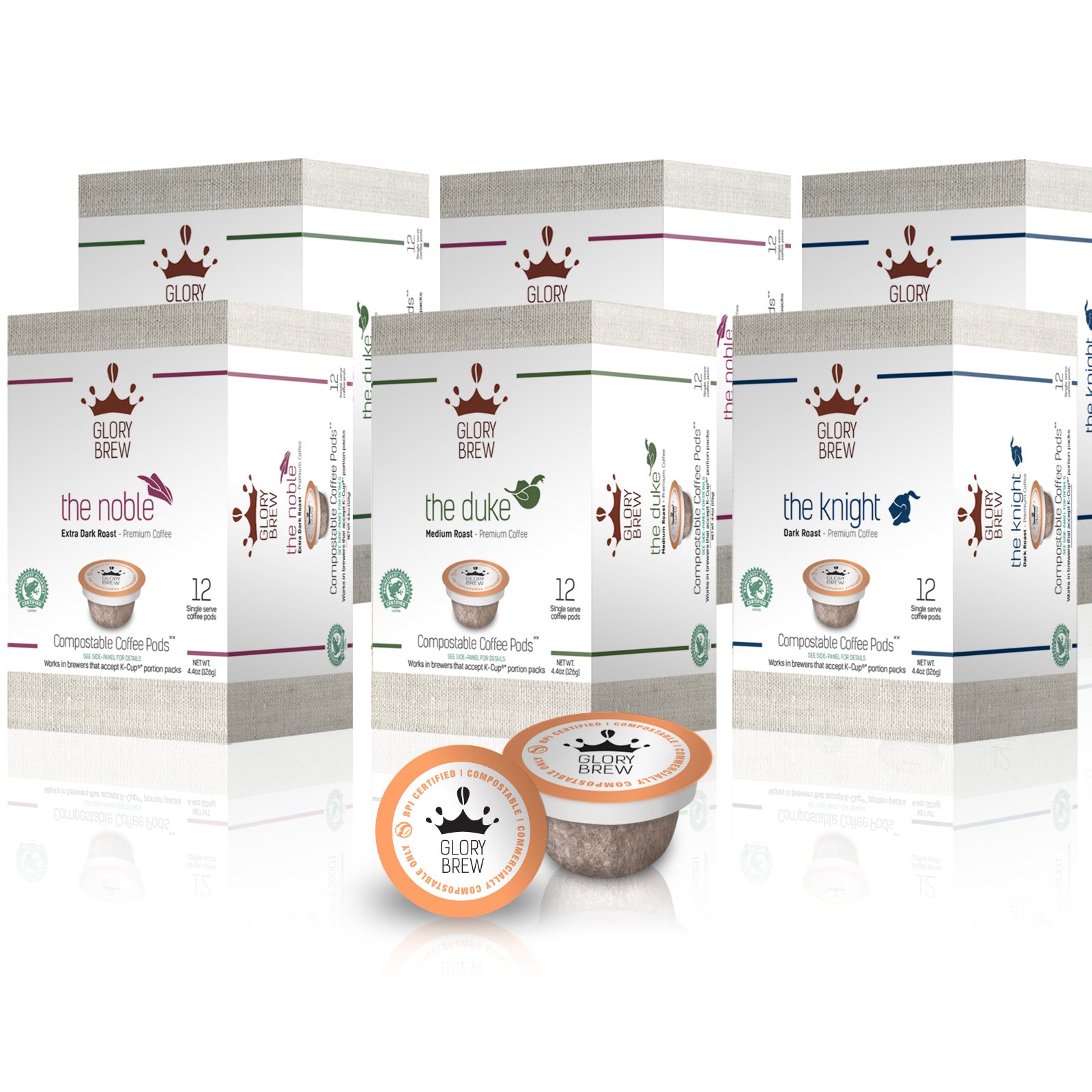 3-Blend Variety Pack - 72 Compostable Pods – Gourmesso Coffee