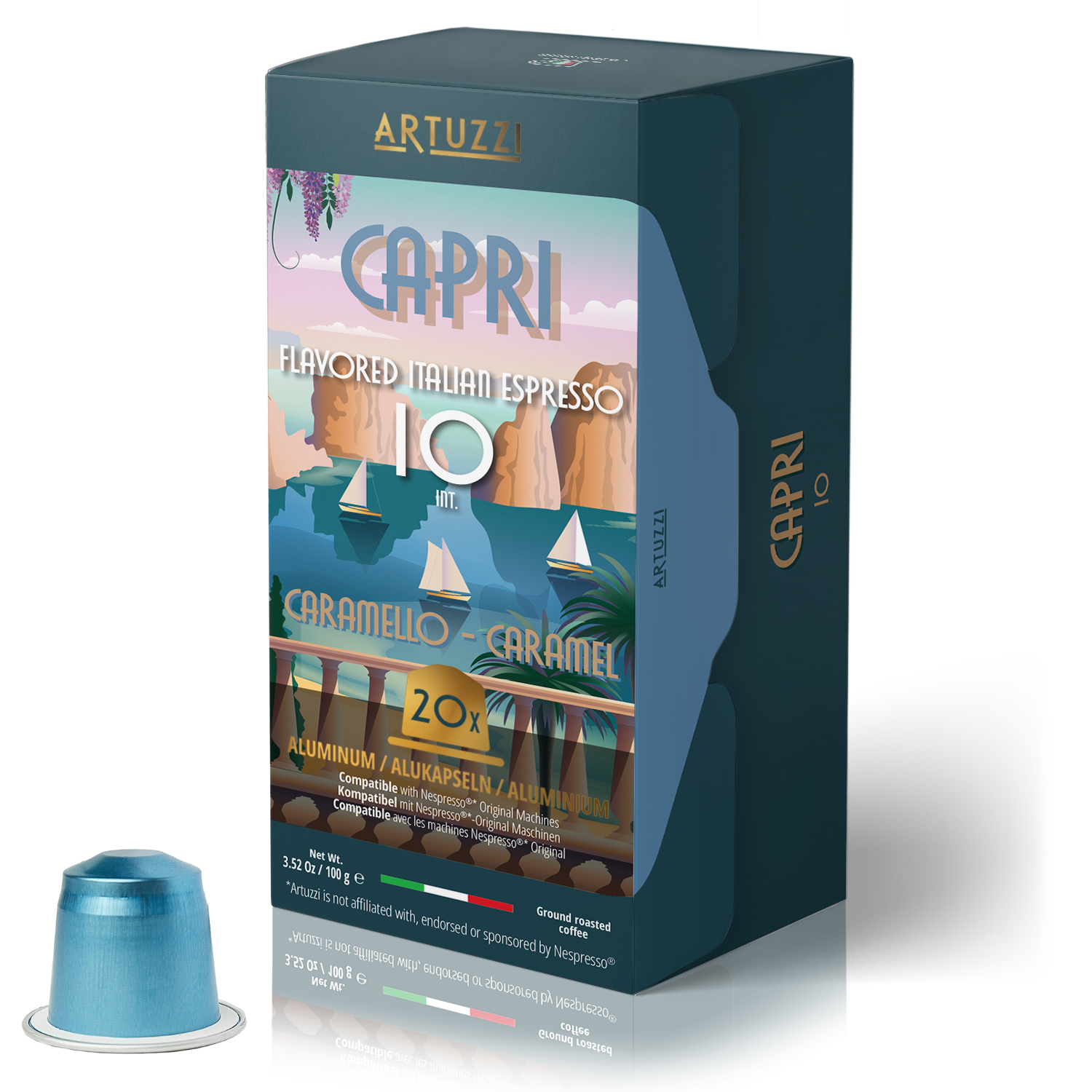 Artuzzi Capri Caramel 20 Aluminum Pods