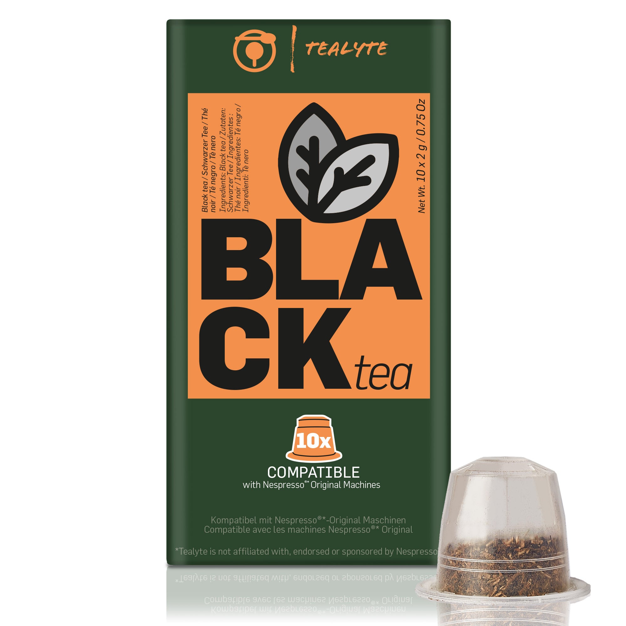 Tealyte Black Tea Pods for Nespresso Original Machines