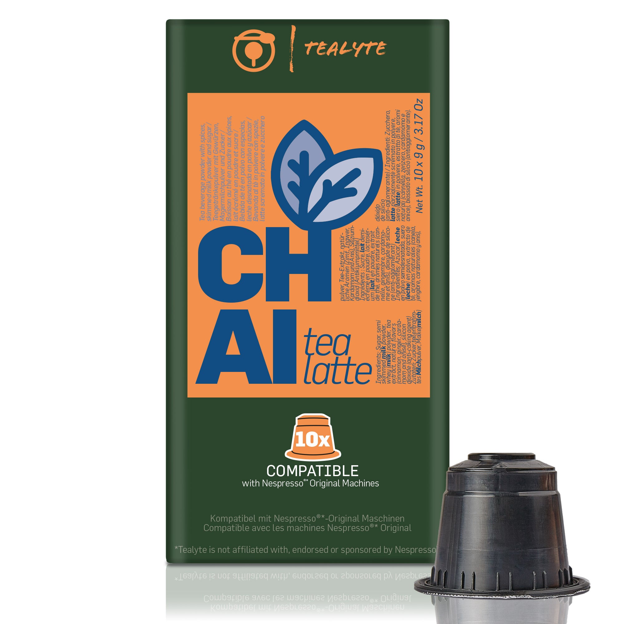 tealyte Chai Latte for Nespresso Original Machines - 10 compatible