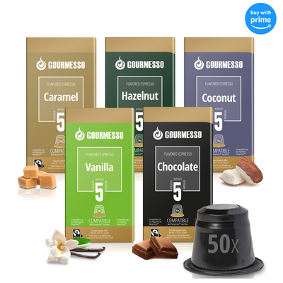 5-Blend Flavored Espresso Variety (Fairtrade) - 50 Pods