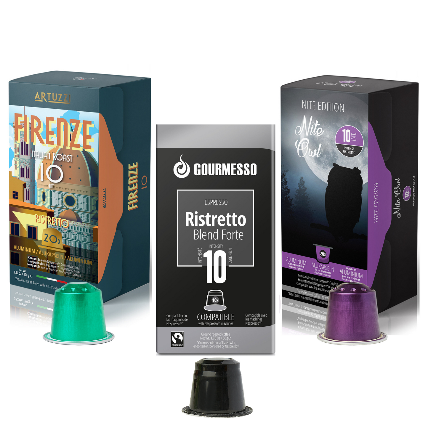 Ristretto Variety Pack - 3 Blends - 50 Pods